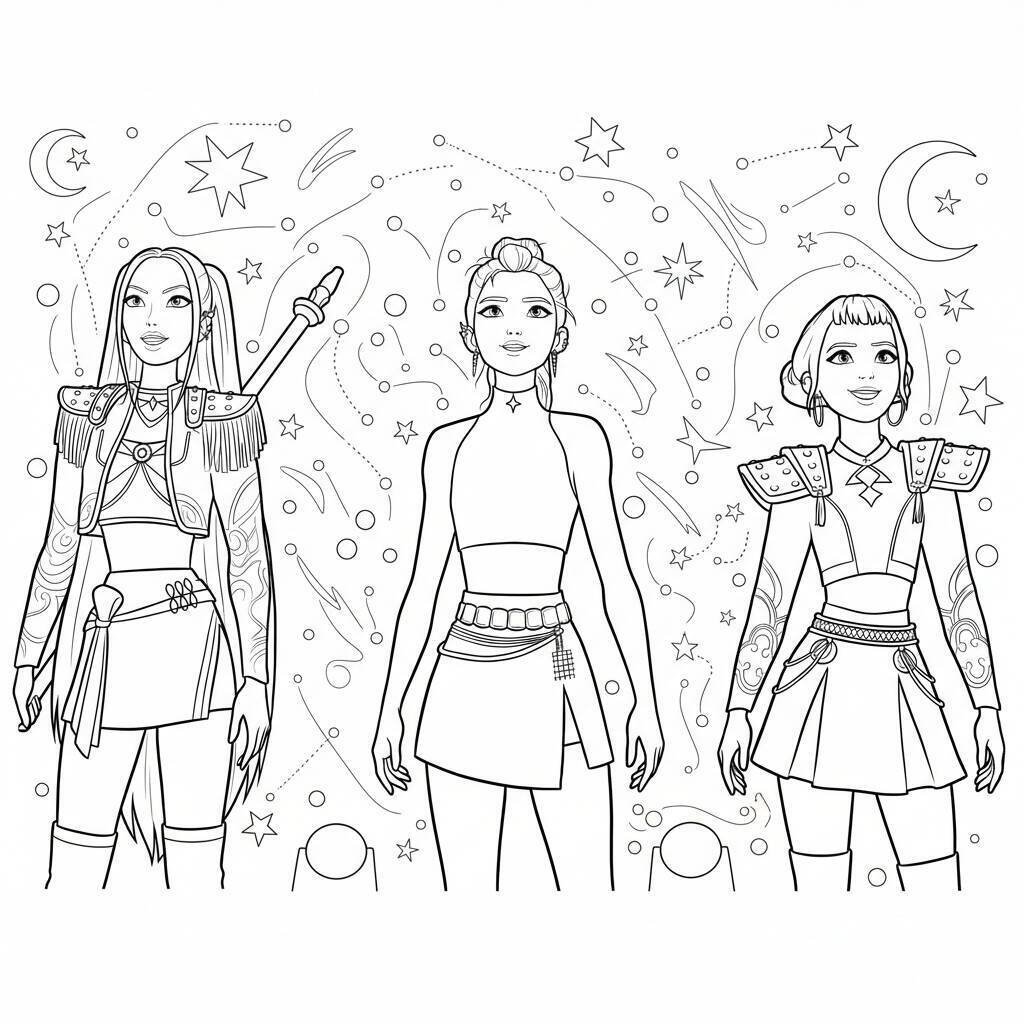 Desenho K-pop Demon Hunters para colorir