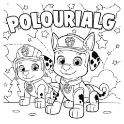 Desenho Kawaii da Patrulha Canina para Colorir