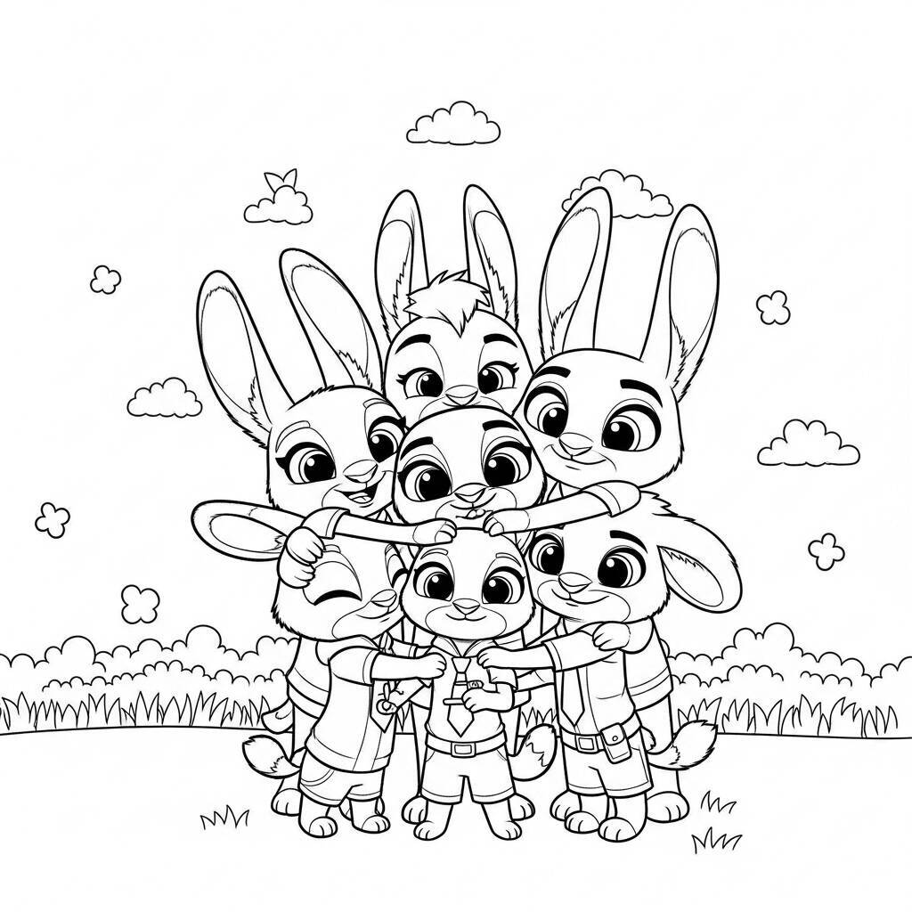 Coloriage Zootopie Kawaii