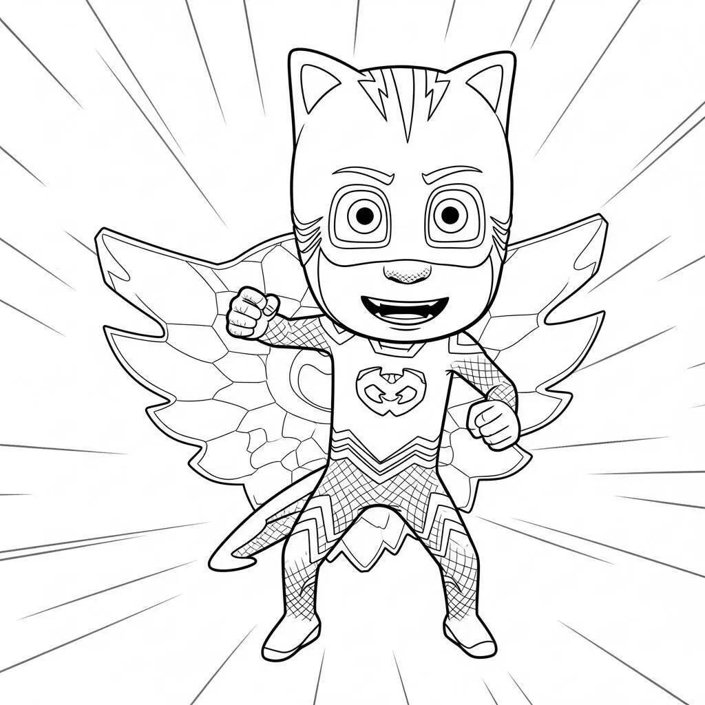 Desenho Pj Masks Catboy para Colorir