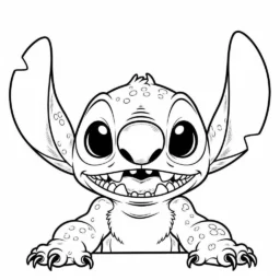 Desenho Realista do Stitch para Colorir