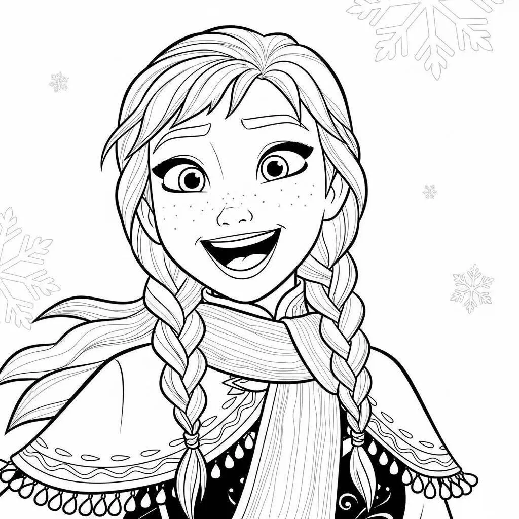Desenho da Anna para Colorir