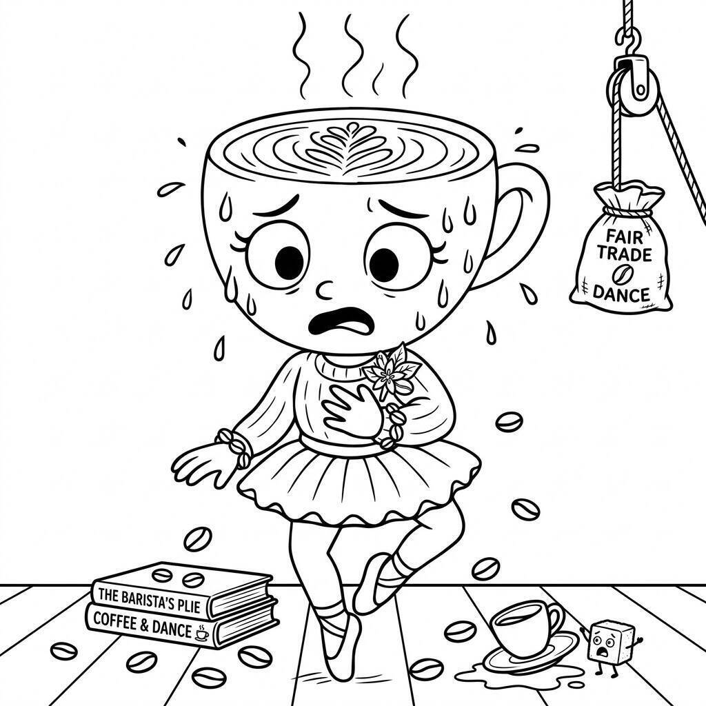 Desenho da Ballerina Cappuccina triste para colorir
