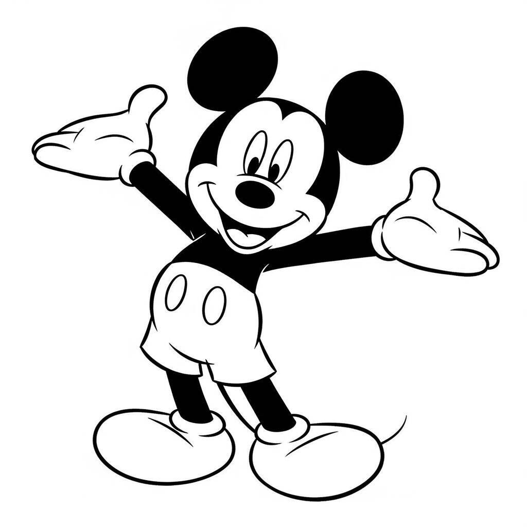 Disney Mickey Mouse Coloring Page