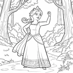 Desenho da Fiona do Shrek para Colorir