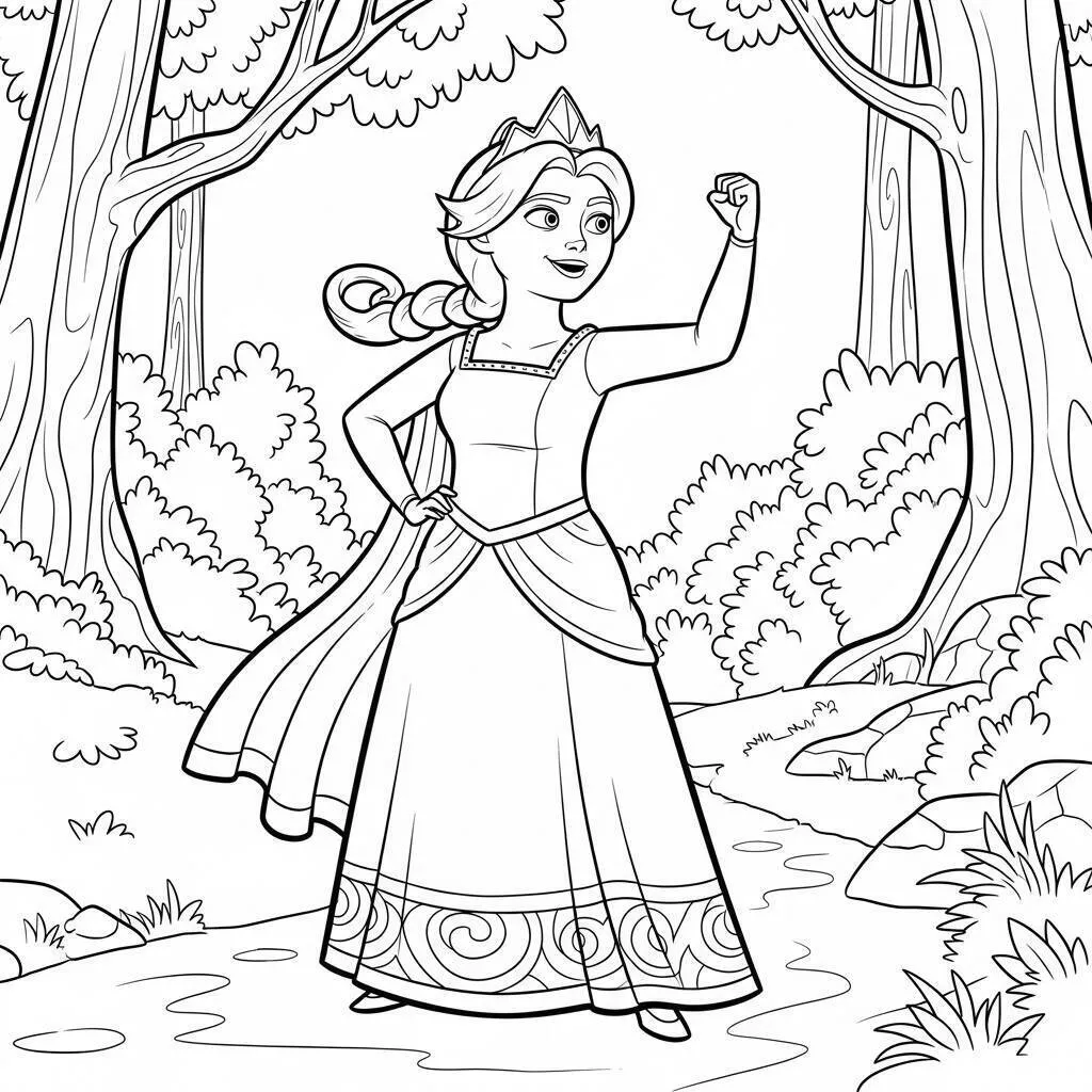 Desenho-da-Fiona-do-Shrek-para-Colorir Desenho da Fiona do Shrek para Colorir