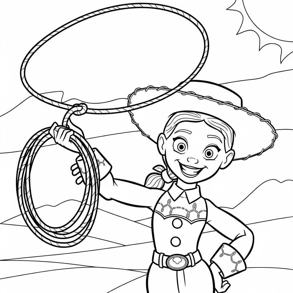 Desenho da Jessie do Toy Story para Colorir