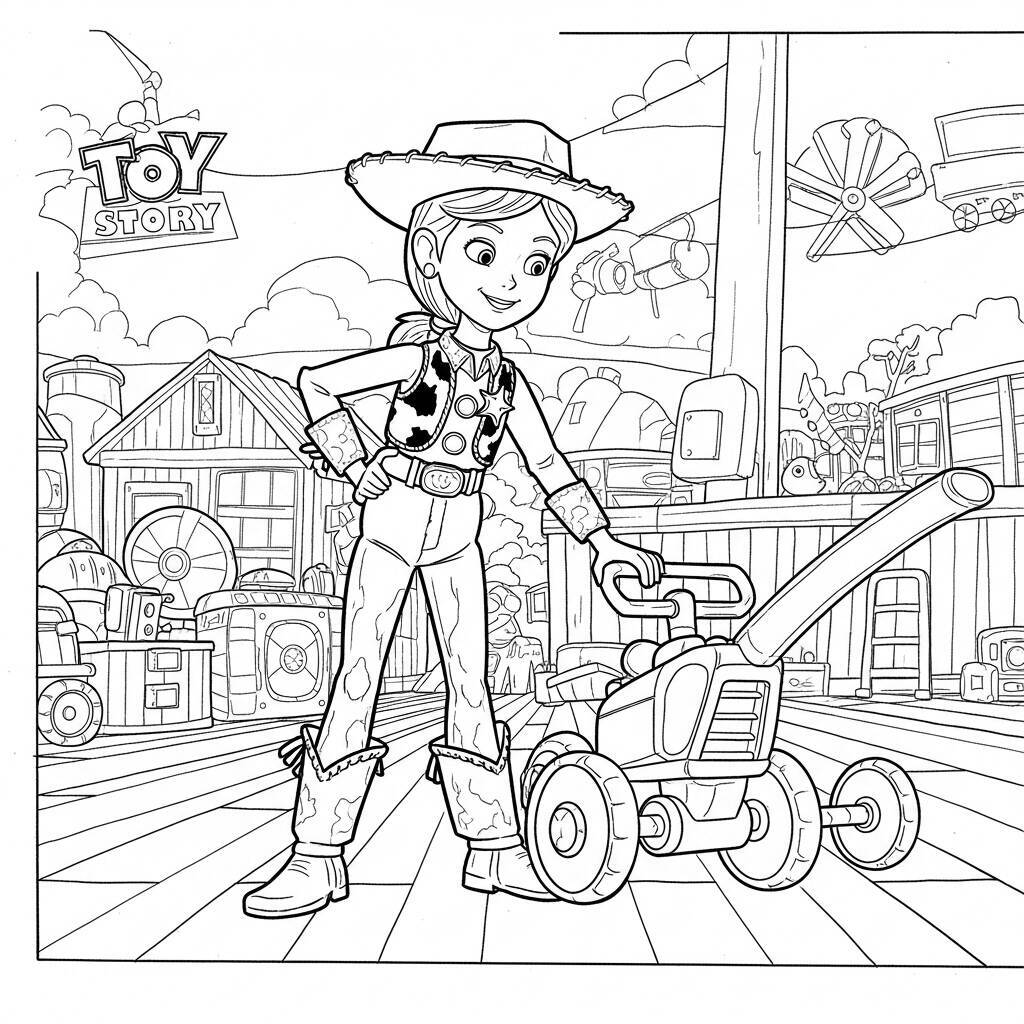 Desenho da Sarah do Toy Story para Colorir
