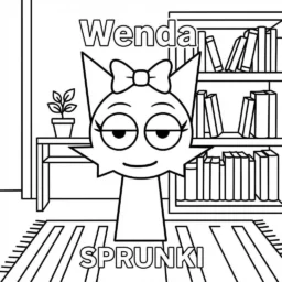 Desenho da Sprunki Wenda para colorir