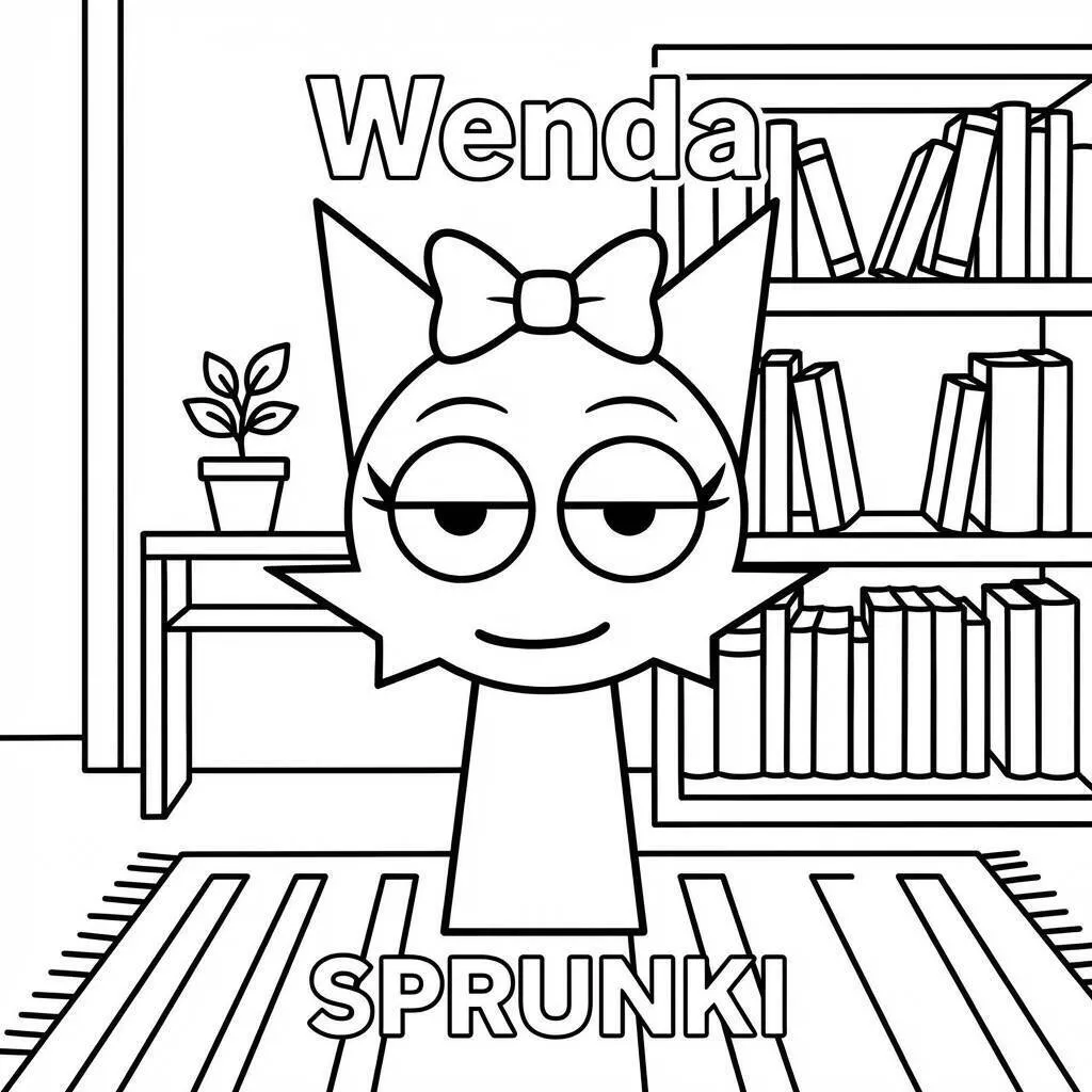 Desenho da Sprunki Wenda para colorir