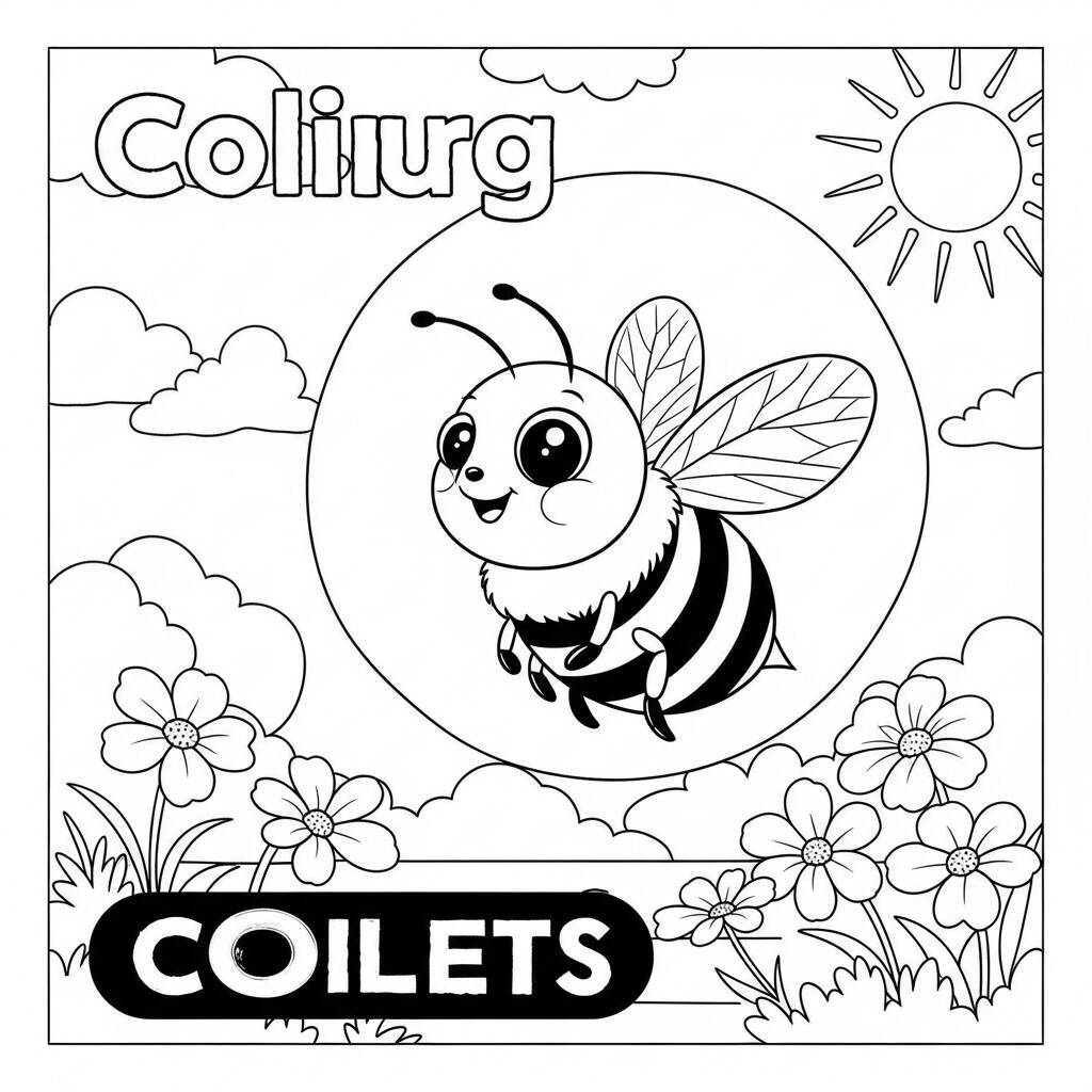 Desenho de Abelha Bonita para Colorir
