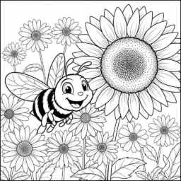 Desenho de Abelha para Colorir