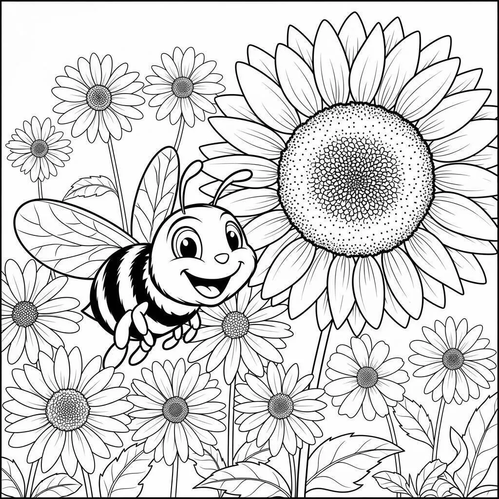 Desenho de Abelha para Colorir