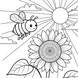 Abeja Página Para Colorear