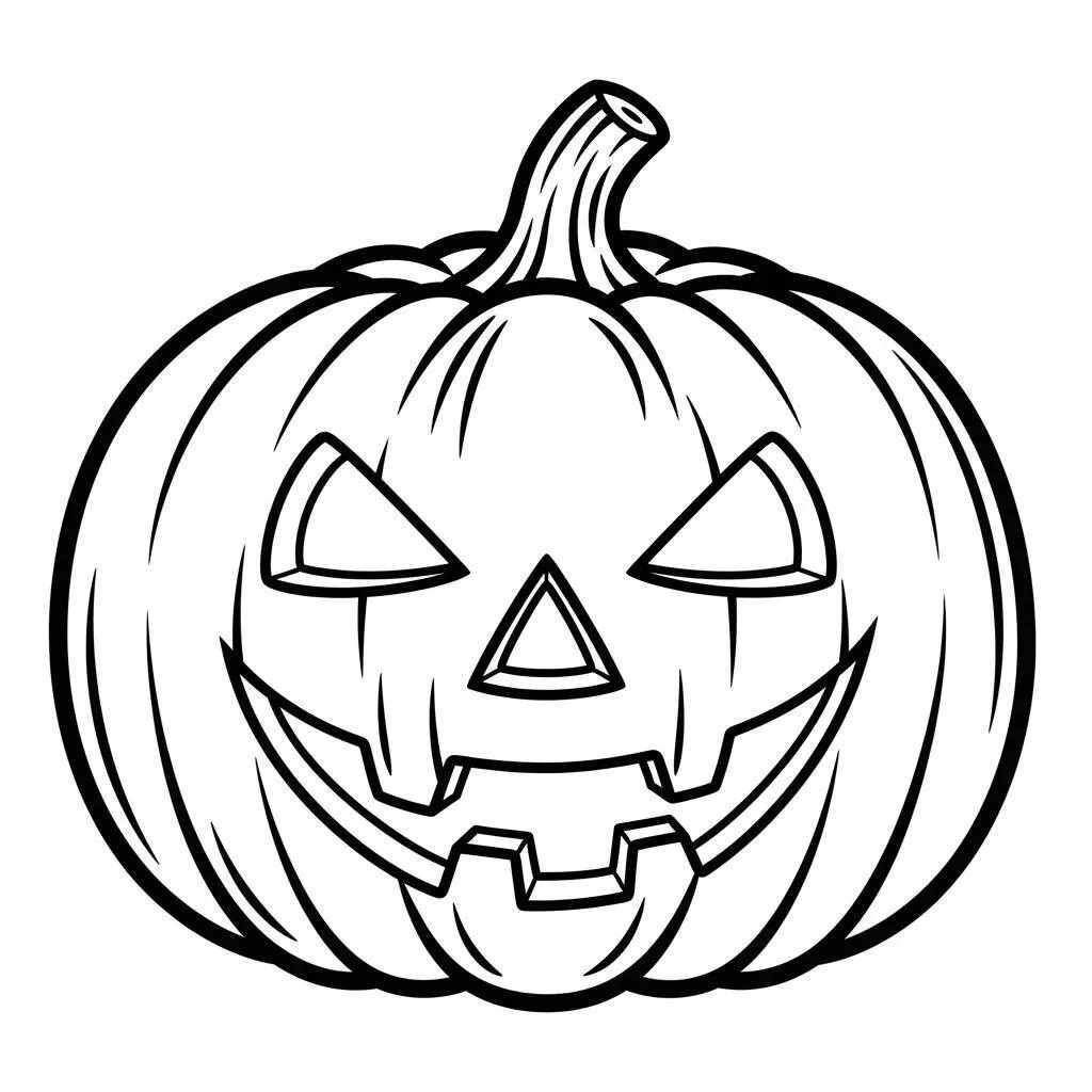 Desenho de Abóbora de Halloween para Colorir