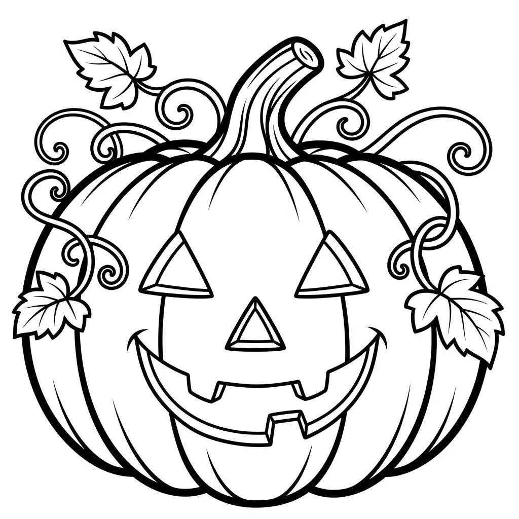 Desenho de Abóbora para Colorir