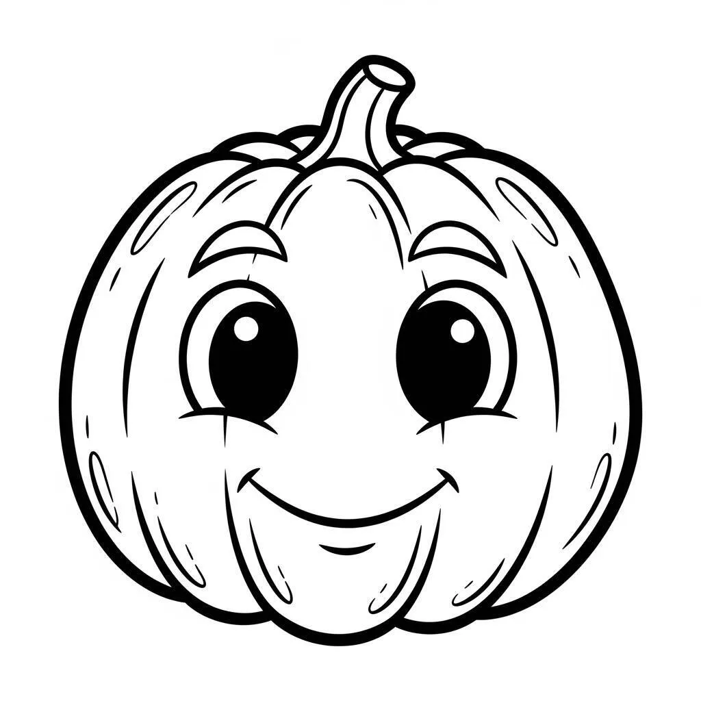 Desenho-de-Abobora-para-Criancas-para-Colorir Desenho de Abóbora para Crianças para Colorir