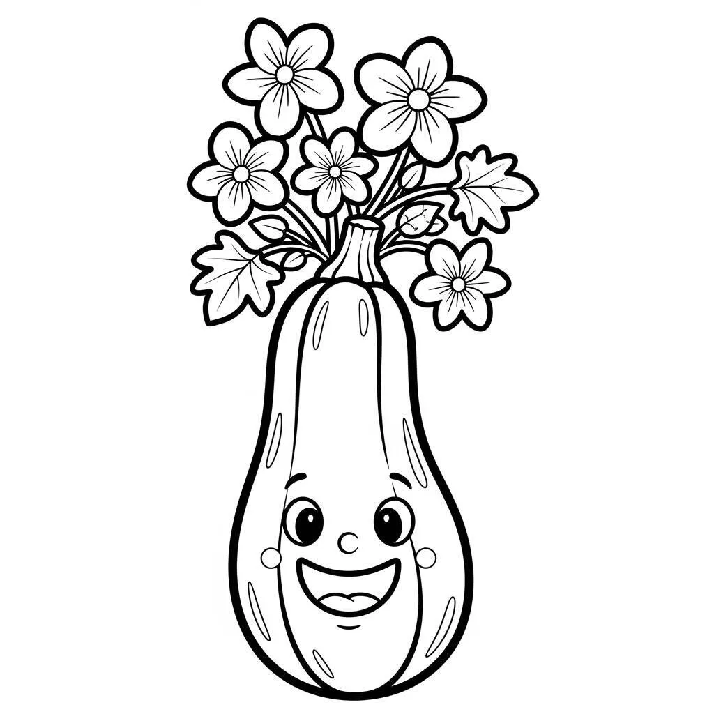 Desenho de Abobrinha para Colorir