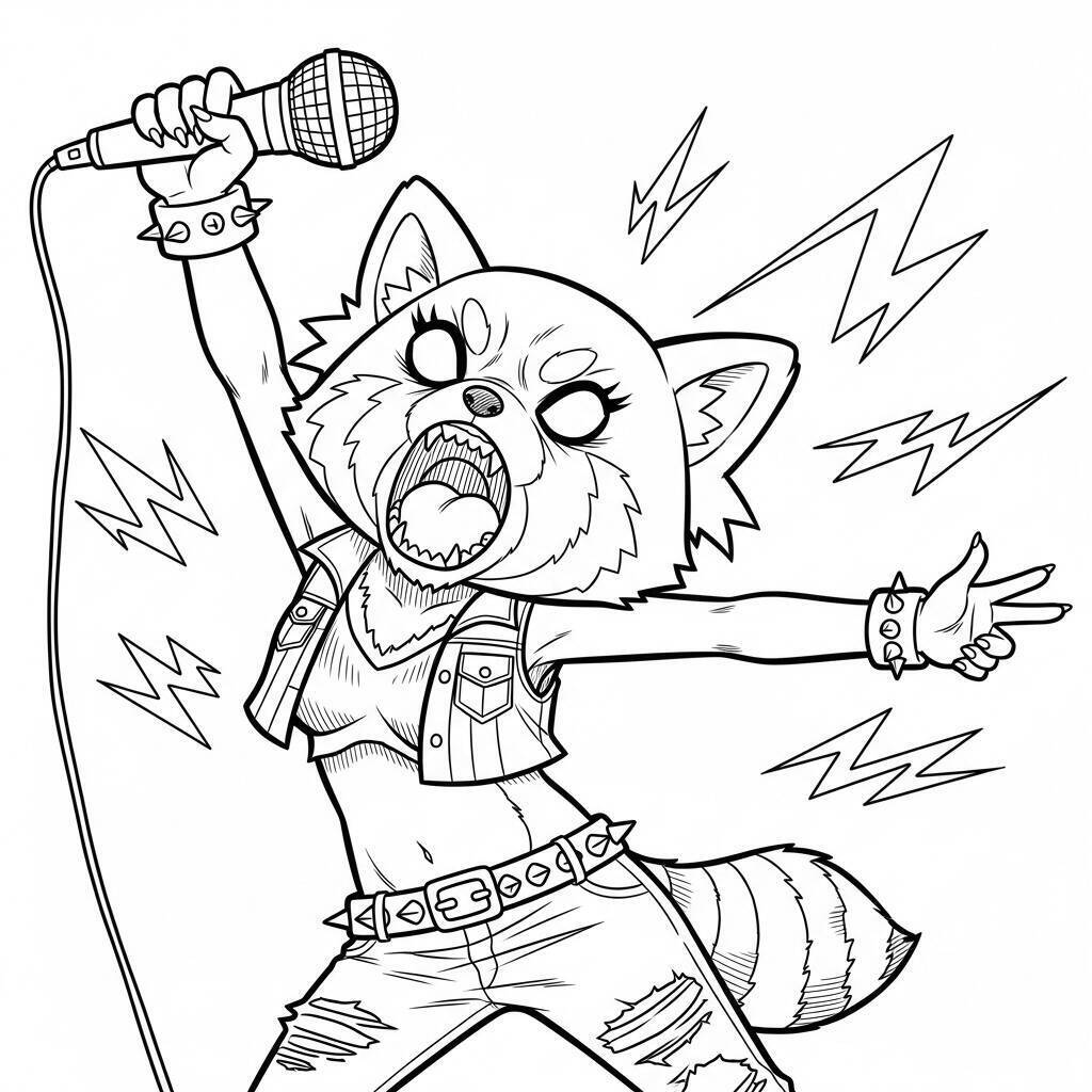 Malvorlage Aggretsuko