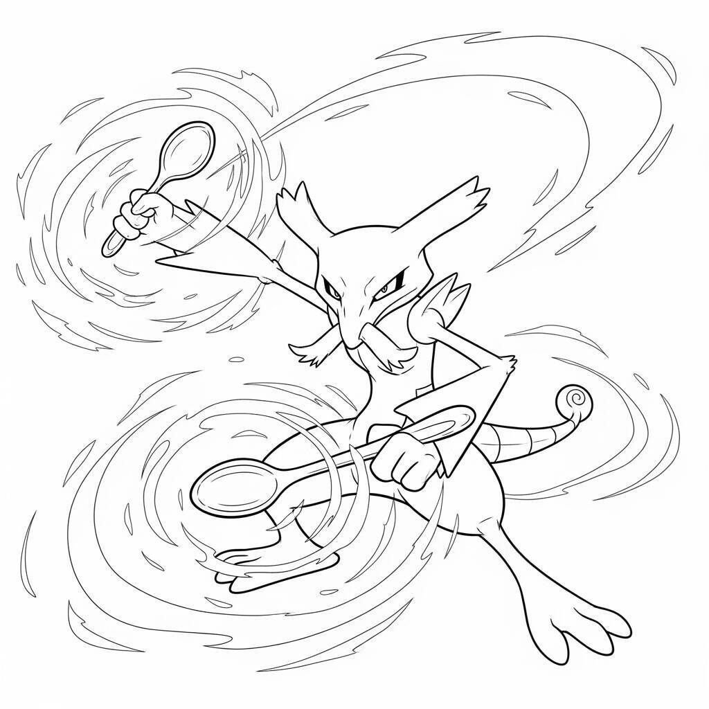 Malvorlage Alakazam