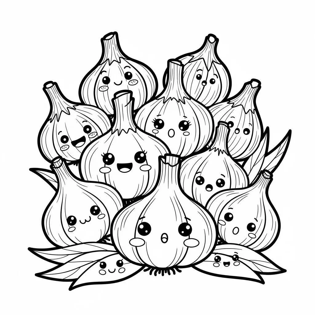 Desenho-de-Alho-para-Colorir Desenho de Alho para Colorir