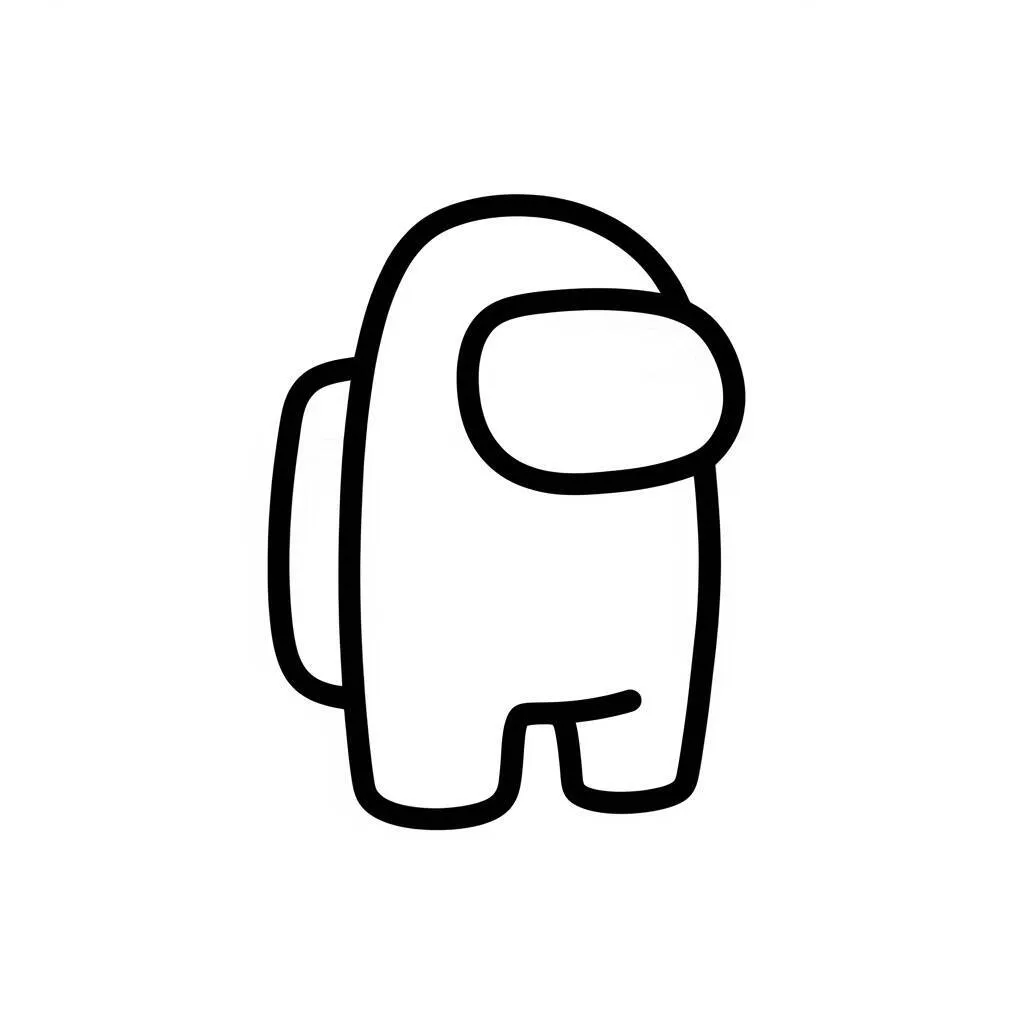 Desenho-de-Among-Us-Simples-para-Colorir Desenho de Among Us Simples para Colorir