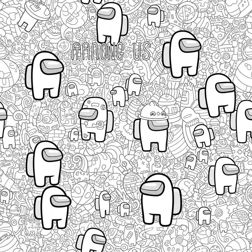 Desenho de Among Us para Adultos para Colorir