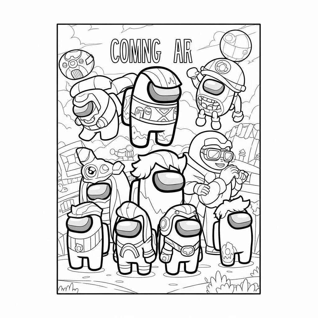 Desenho de Among Us para Crianças para Colorir