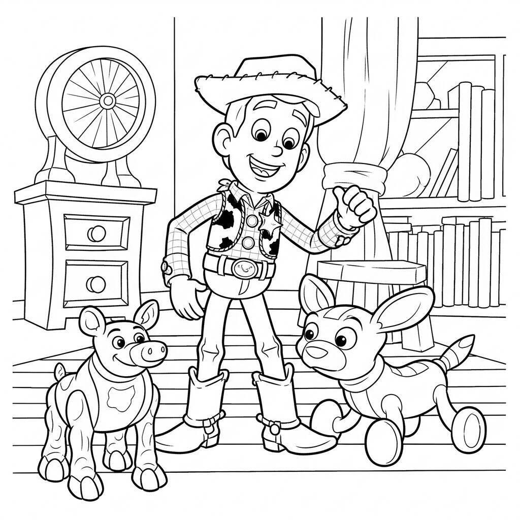 Desenho de Andy do Toy Story para Colorir