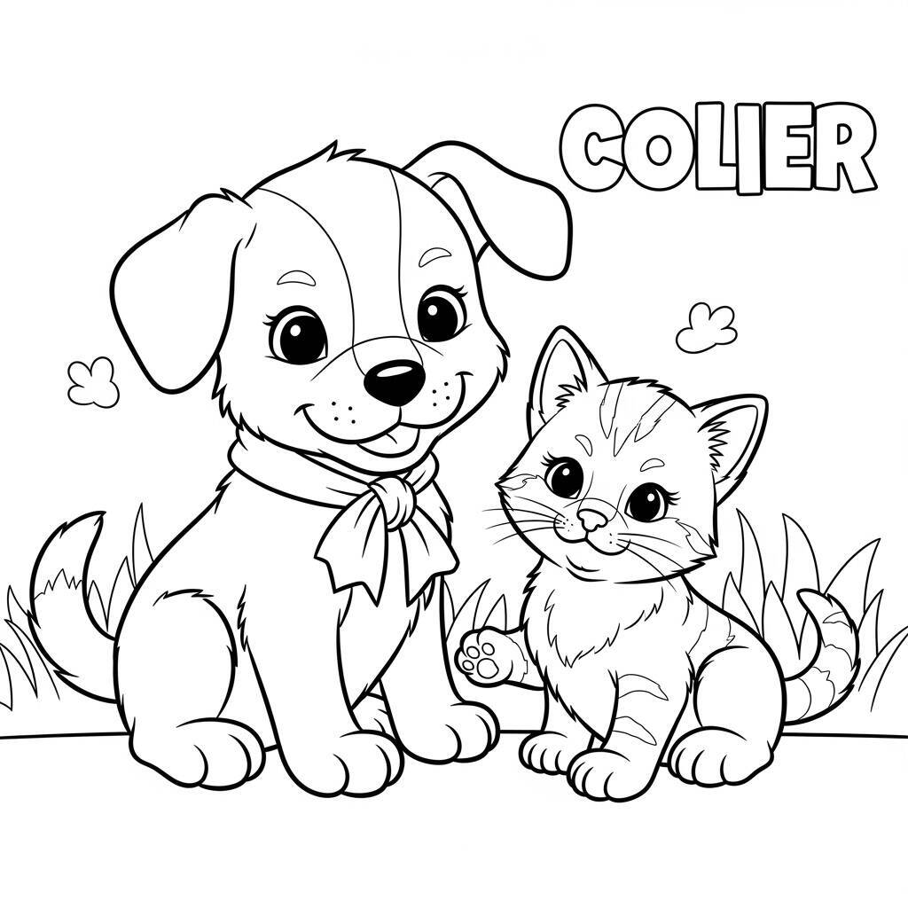 Desenho de Animais de Estimação para Colorir