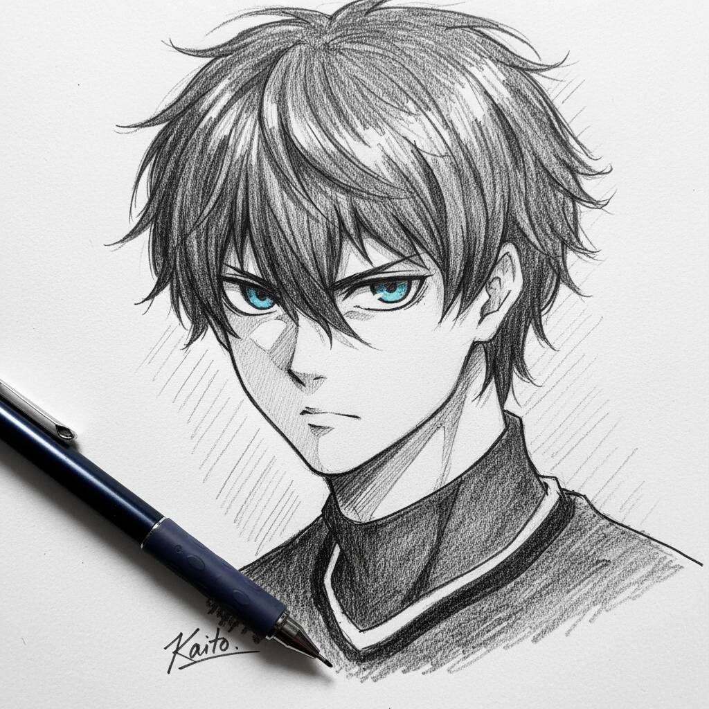 Desenho de Anime para Desenhar de Kaito