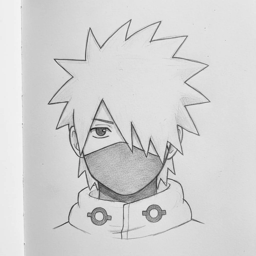 Desenho de Anime para Desenhar de Kakashi