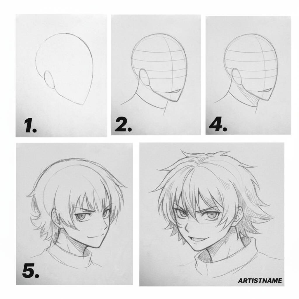Desenho de Anime para Desenhar de Personagens Masculinos