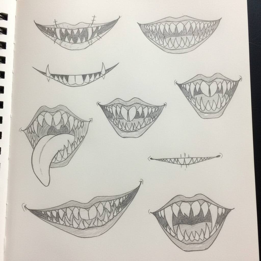 Desenho de Anime para Desenhar de Sorrisos Sinistros