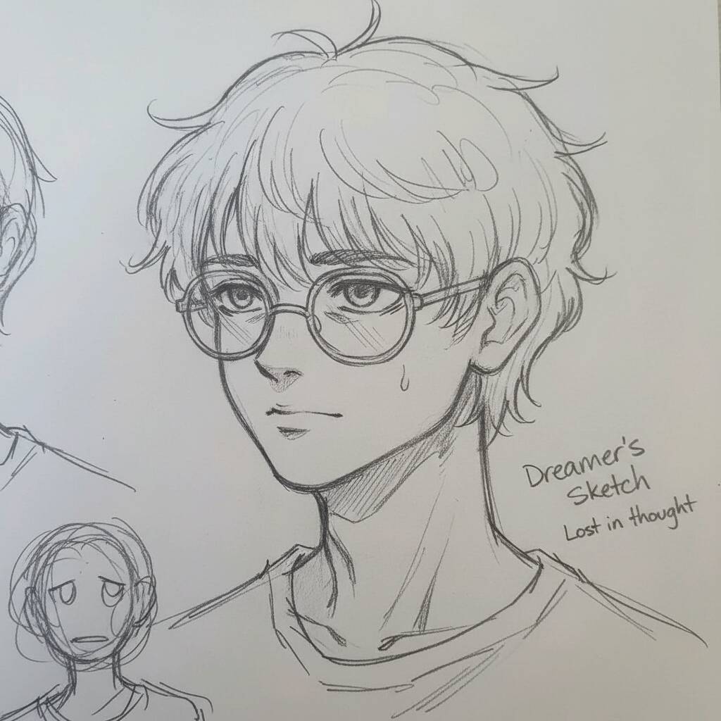 Desenho de Anime para Desenhar de um Sonhador