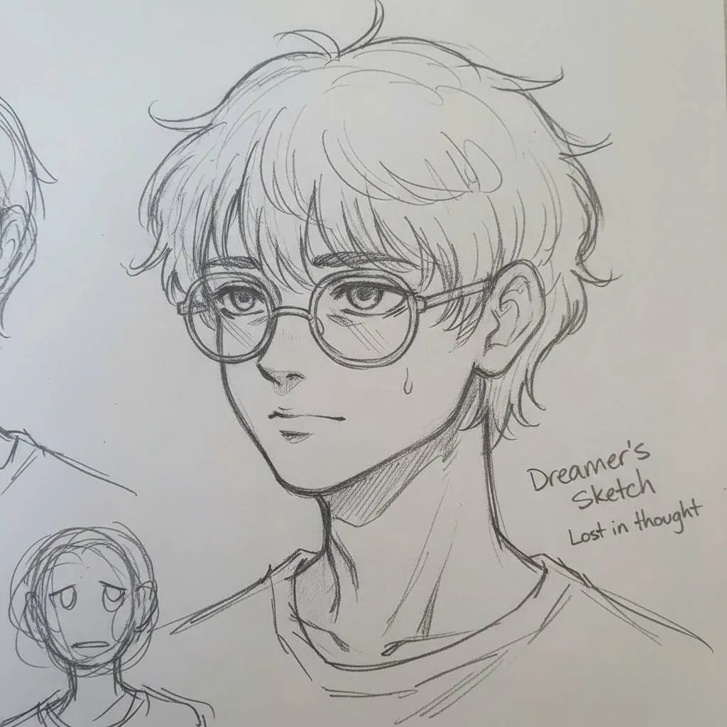 Desenho de Anime para Desenhar de um Sonhador