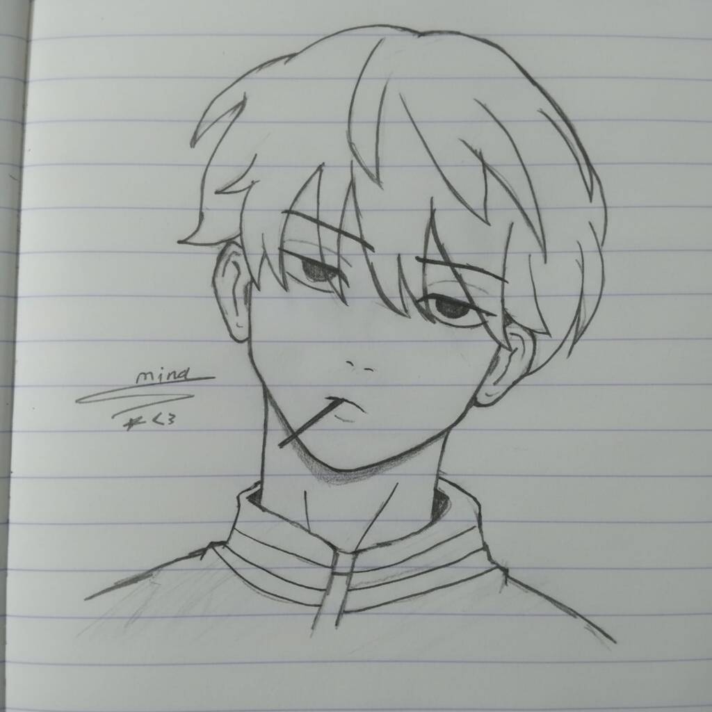 Desenho de Anime para Desenhar de um jovem personagem