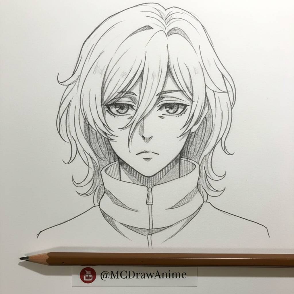 Desenho de Anime para Desenhar de um personagem masculino