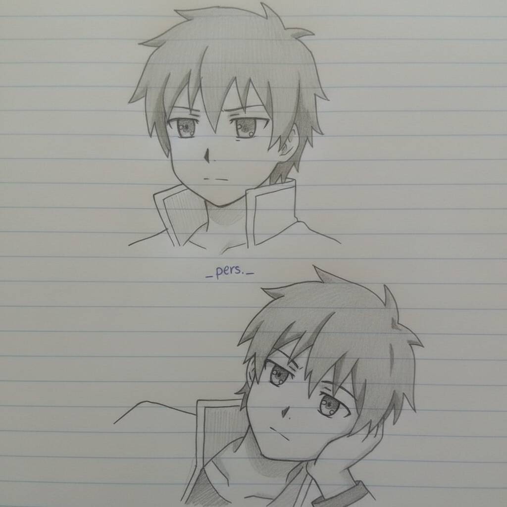 Desenho de Anime para Desenhar de um personagem masculino