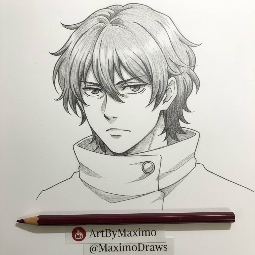 Desenho de Anime para Desenhar de um personagem masculino