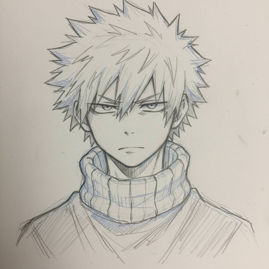 Desenho de Anime para Desenhar do Bakugo