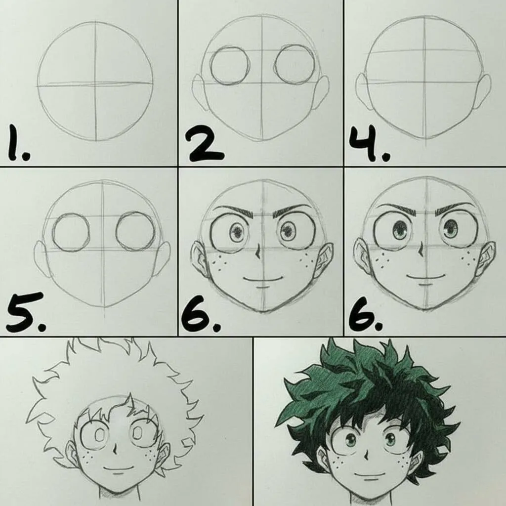 Desenho de Anime para Desenhar do Deku