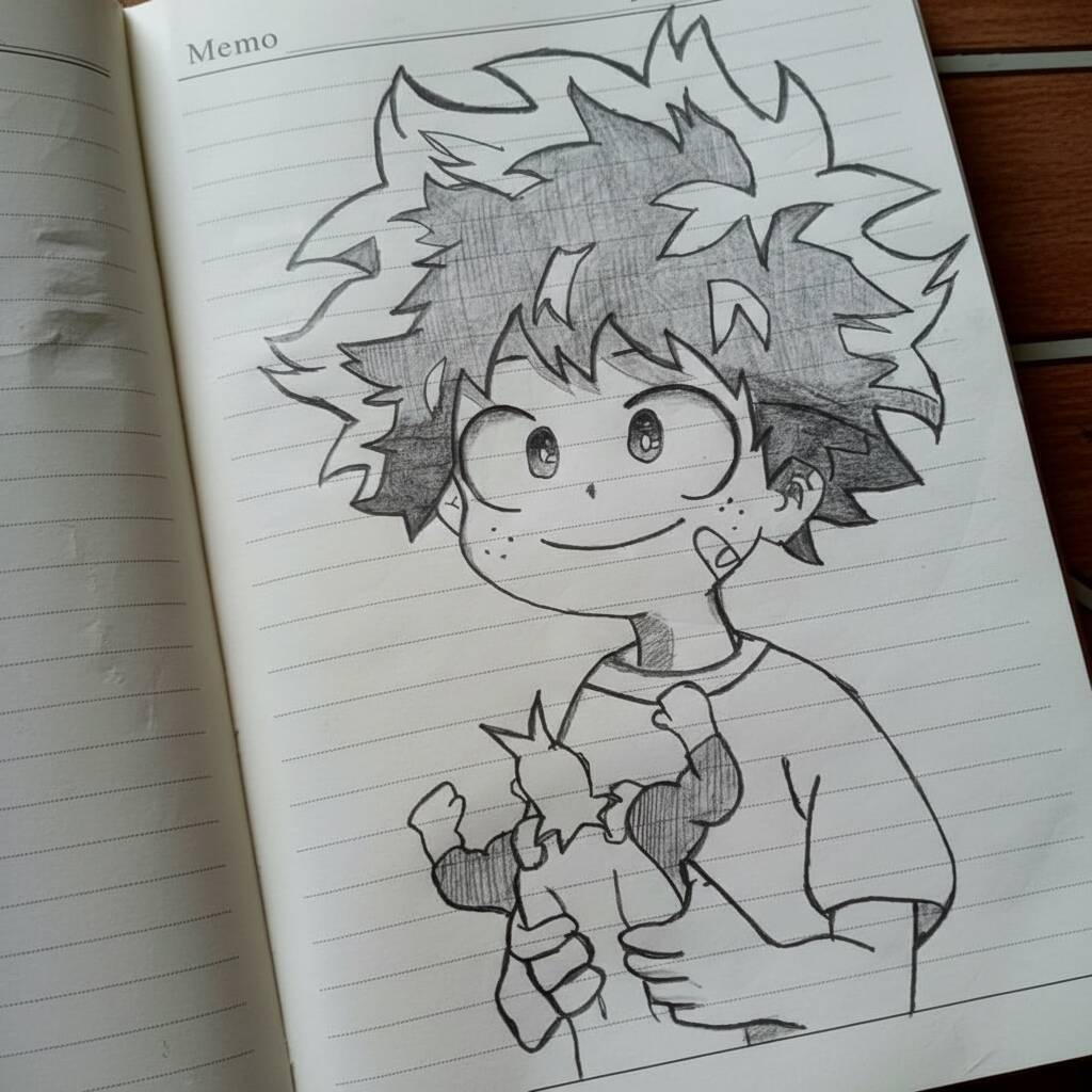 Desenho de Anime para Desenhar do Deku