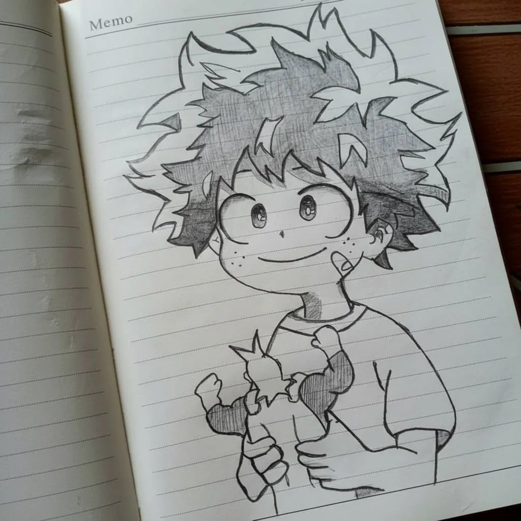 Desenho de Anime para Desenhar do Deku