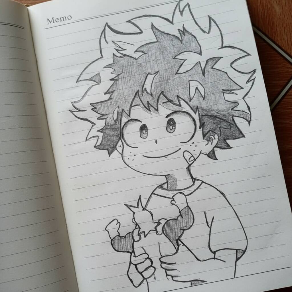 Desenho de Anime para Desenhar do Deku