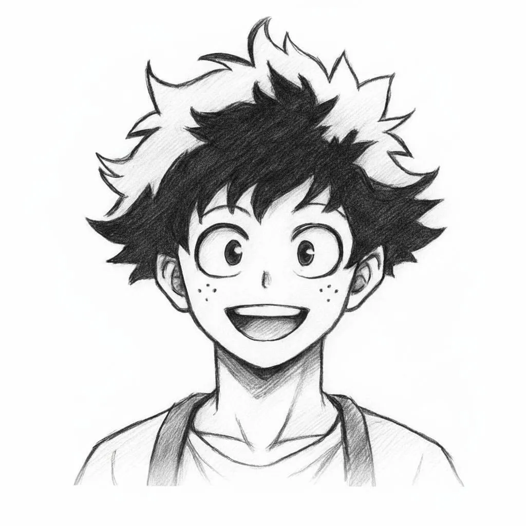 Desenho de Anime para Desenhar do Deku