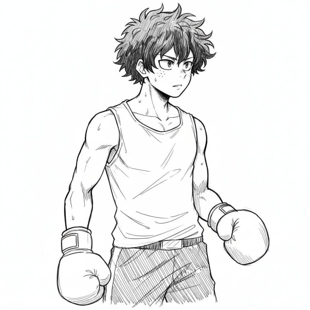Desenho de Anime para Desenhar do Deku