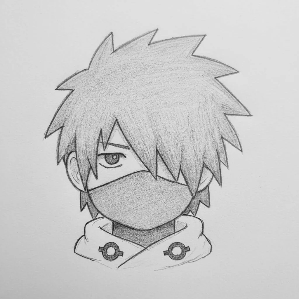Desenho de Anime para Desenhar do Kakashi
