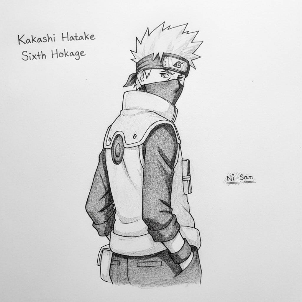 Desenho de Anime para Desenhar do Kakashi Hatake