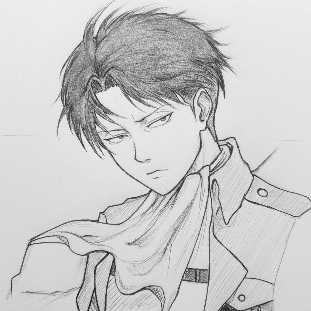 Desenho de Anime para Desenhar do Levi Ackerman